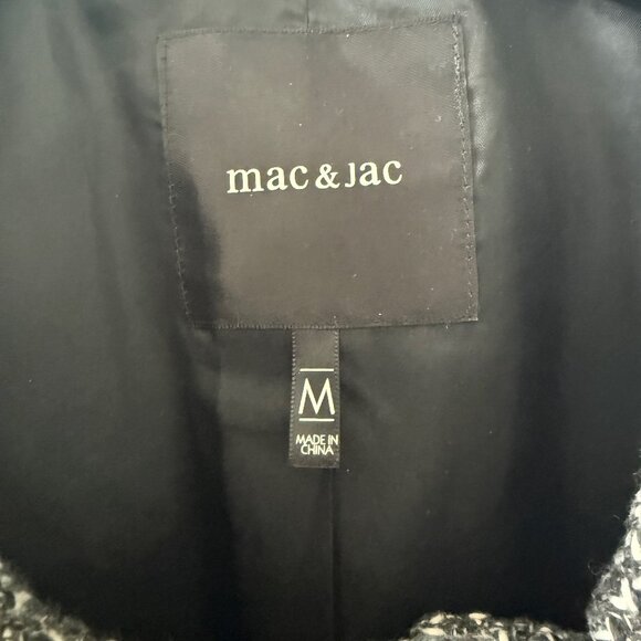 Mac & Jac Tweed Belted Zip Jacket – Black&White M - Picture 4 of 5